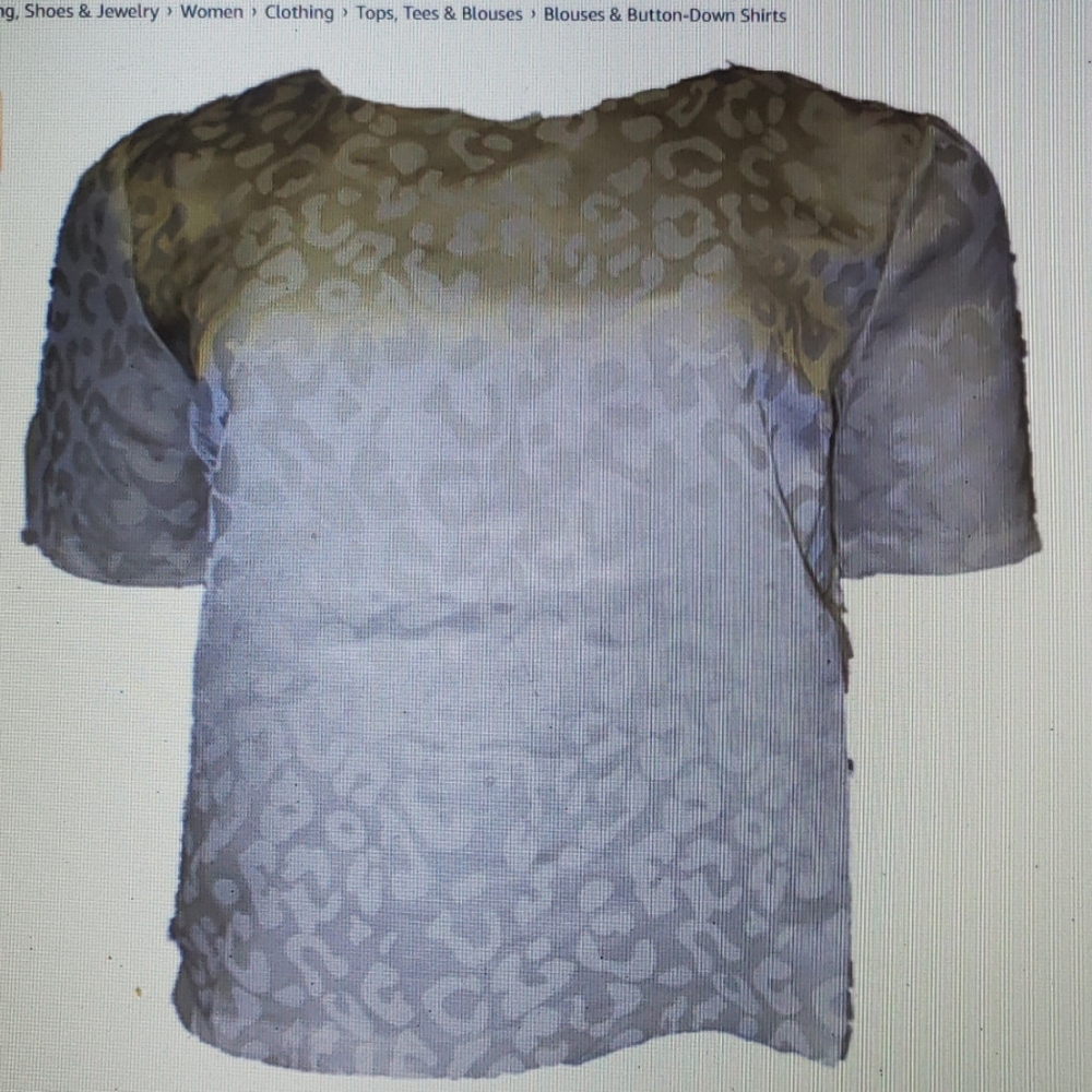 HYPR Crop Top Animal Print Light Apricot New